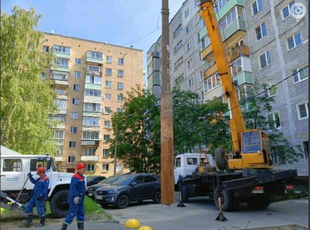 АО «Мособлэнерго» заменило 262 опоры ЛЭП по программе повышения надёжности