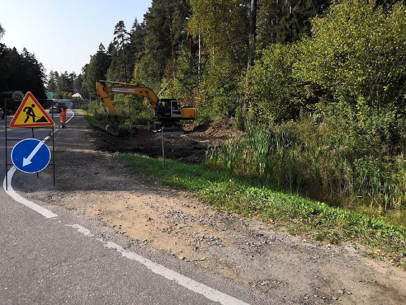 Началось строительство пересечения дороги «Балтия»–Лешково