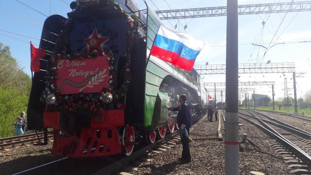 «Поезд Победы» сделает остановку на станции Новоиерусалимской