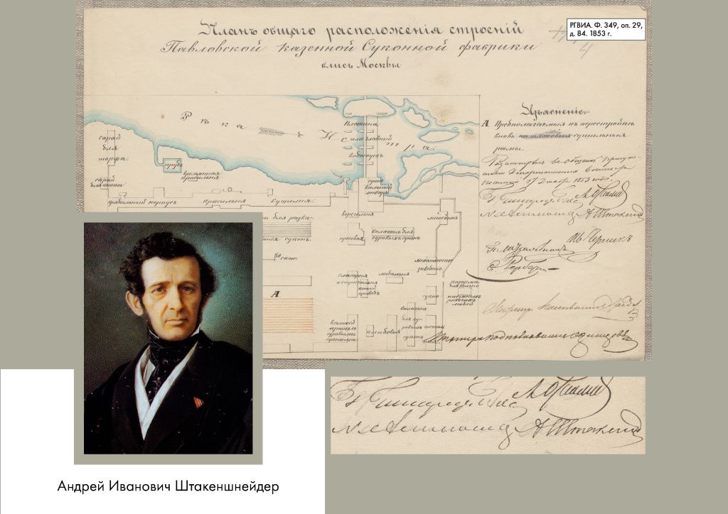 План общего расположения строений Павловской казённой суконной фабрики. 1853.jpg