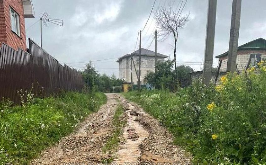 В Жевнево вновь  смыло дорогу