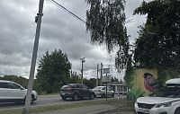 Дерево грозит упасть на железнодорожный переезд в Снегирях