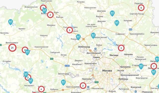Опубликована карта подмосковных земельных участков для аренды за 1 рубль. В Истре таковых не нашлось