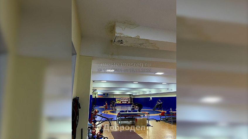 В зале единоборств «Арены-Истра» протекла крыша