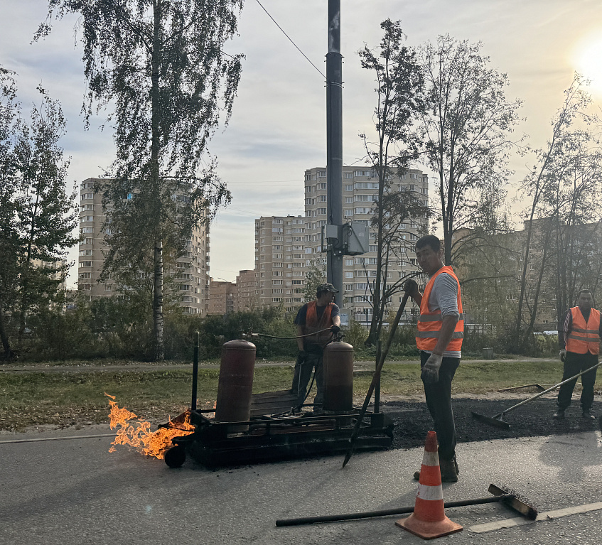  На дороге в Рождествено идёт ремонт