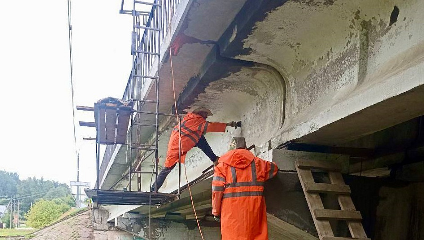 Автомобильный мост через р. Раменку у Граворново починили локально