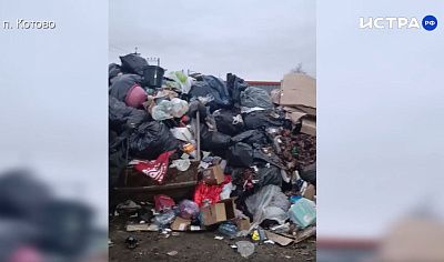 В Котово на контейнерной площадке мусорная свалка достигла гигантских размеров