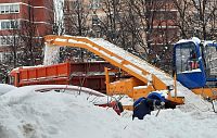 Город попал в снежный плен