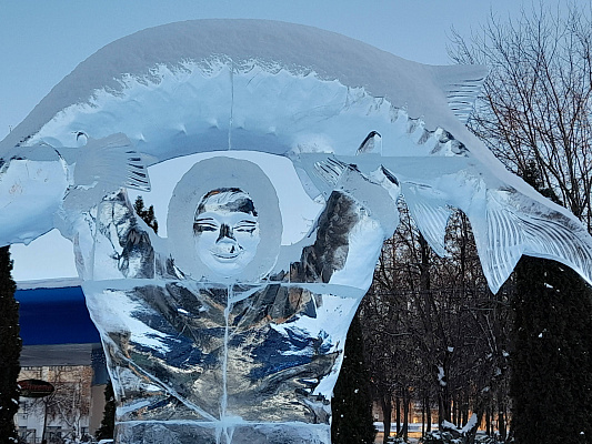 Ледяные фигуры сказочных персонажей можно увидеть в Подольске