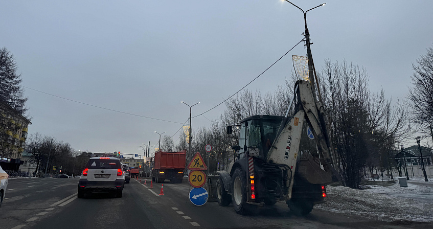 В центре Истры перекрыто движение на полосе Волоколамского шоссе