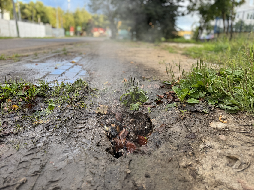 В Дедовске появился гейзер