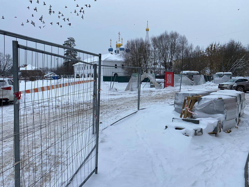 Благоустройство в Дедовске не стали приостанавливать на зимний период