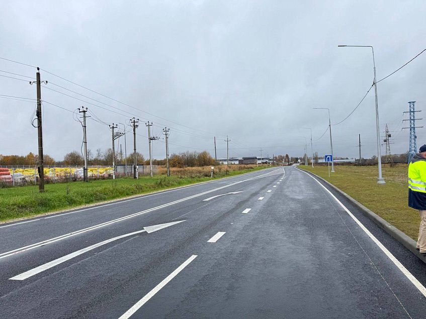 Завершено строительство дороги к индустриальному парку «Новопетровское»