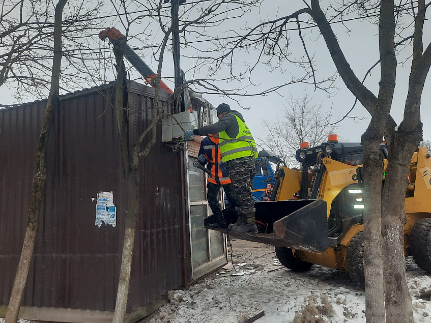 В округе продолжается демонтаж НТО