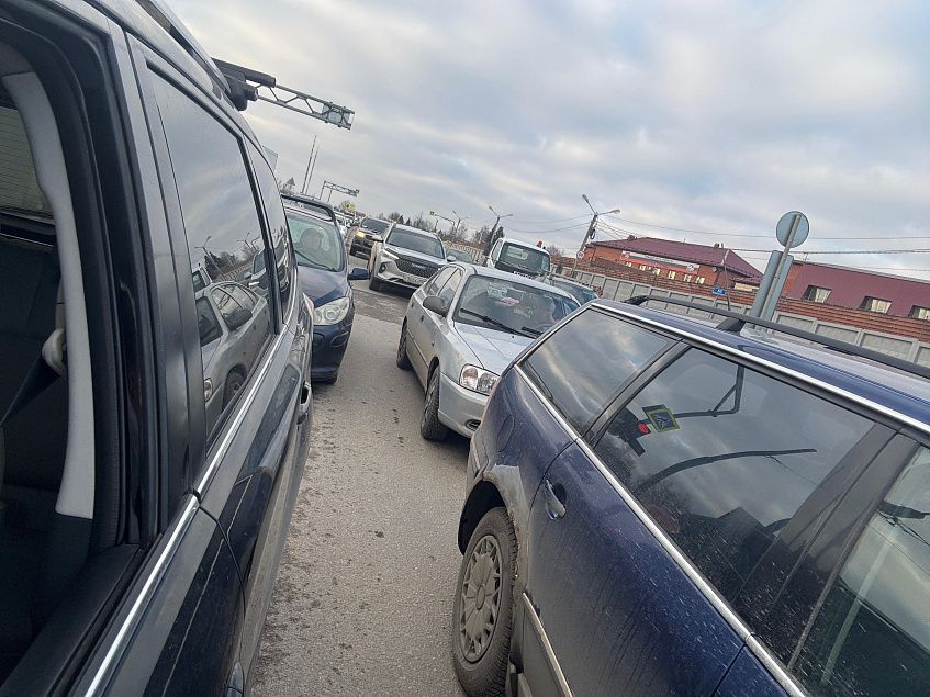 На пересечении ЦКАД с Волоколамским шоссе серьёзная пробка