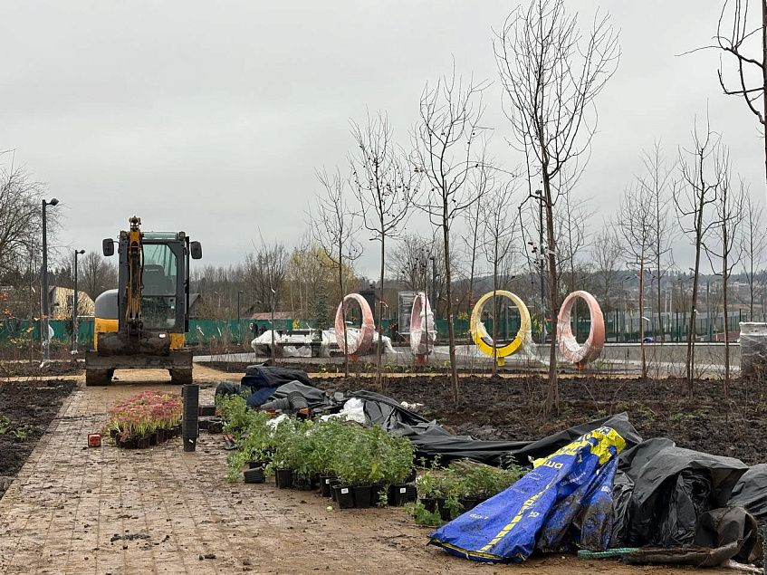Сквер в Глебовском готовят к открытию