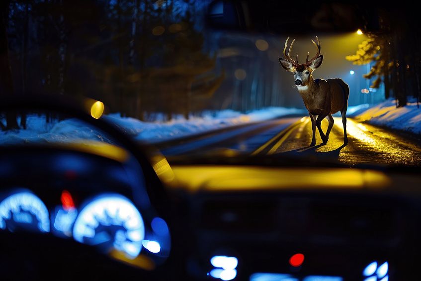 Включите свет! Лосей не видно