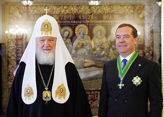 Дмитрию Медведеву вручили орден за участие в восстановлении Ново-Иерусалимского монастыря