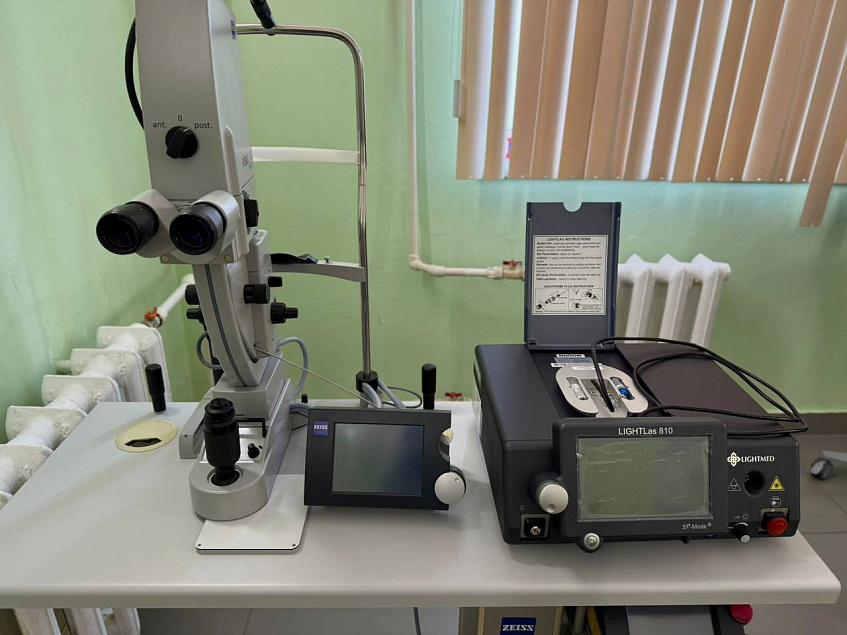 В офтальмологическом отделении ИРКБ появился лазерный коагулятор