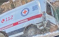 Авария на Волоколамском шоссе: «Газель» врезалась в автомобиль скорой помощи