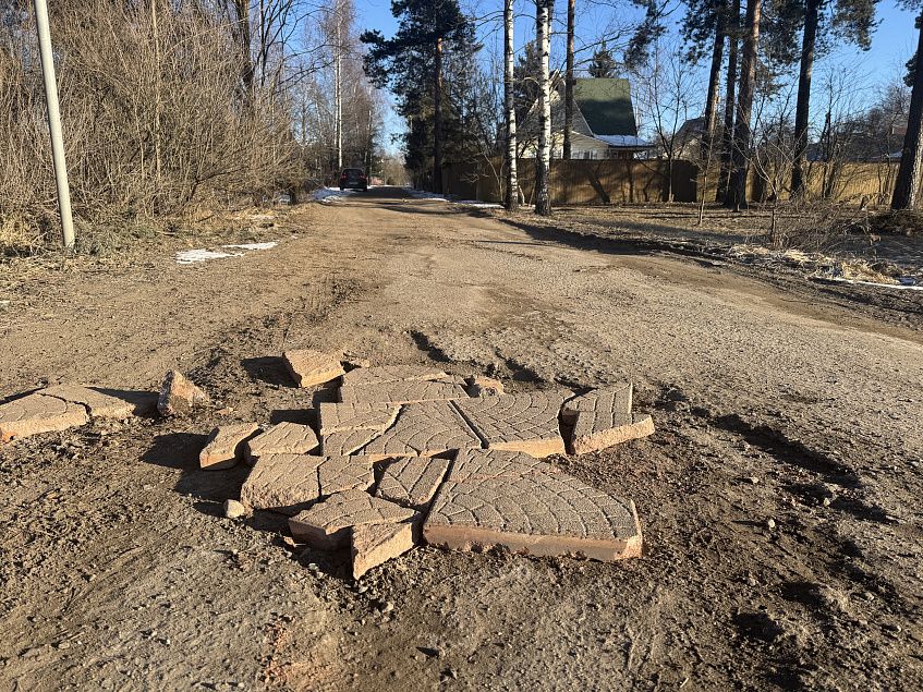 Ремонт дорог в Снегирях: голь на выдумки хитра