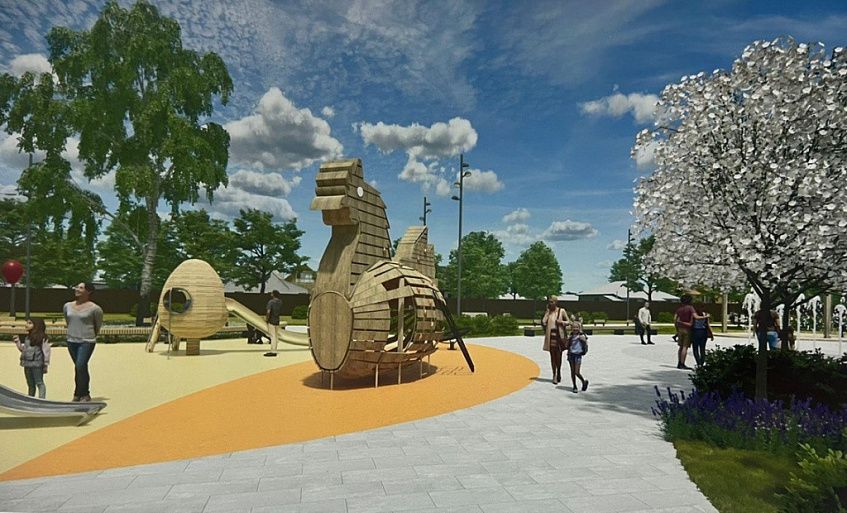 Детскую площадку, паркур-комплекс и «Деревенский сад» обустроят на Глебовке