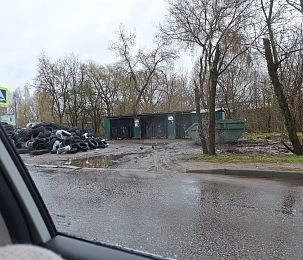 Мусоросборочные площадки Истры завалены старыми покрышками