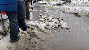 Оттепель за три дня уменьшила снежный покров на четверть
