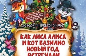 Новогоднее театрально-цирковое представление «Как Лиса Алиса и кот Базилио Новый год встречали»