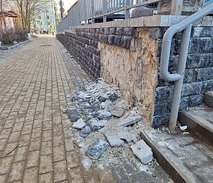 Пешеходную зону на Шнырёва снова отремотируют по гарантии