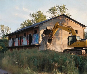 История здания бывшей Воротничковой фабрики в Истре завершилась сносом