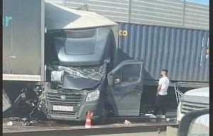 На ЦКАДе под Истрой выстроилась пробка