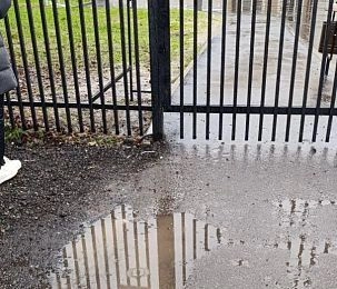 Путь к знаниям в Снегирях преграждает лужа